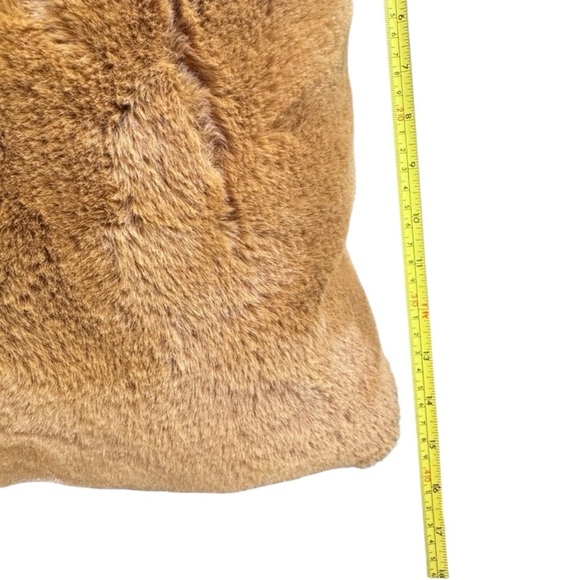 Rachel Zoe Orange Velvet Velour Lumbar Throw Pillow 16x24 - Picture 3 of 6